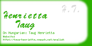 henrietta taug business card